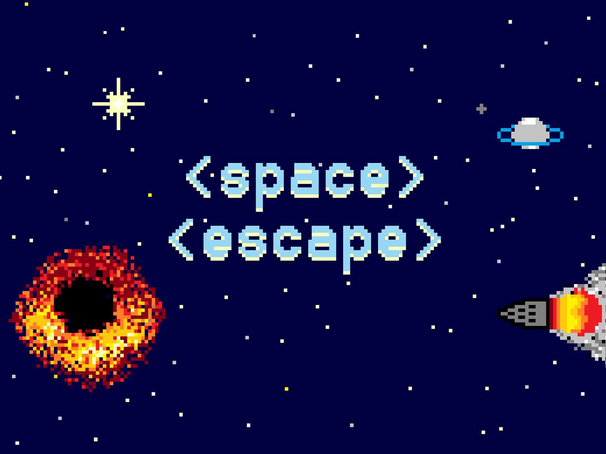 Plakatausschnitt des Programms 'Space Escape'